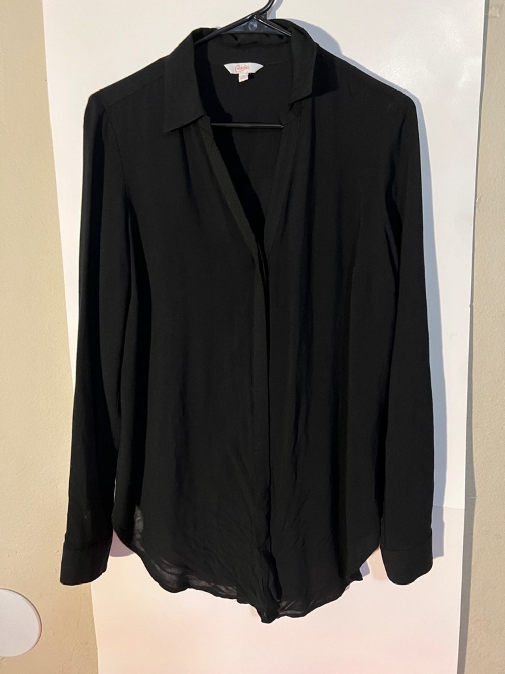 Candie's Black Button-Down Long Sleeve Shirt